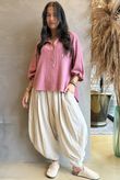Suri Cushion Cotton Laurie Blouse Indian Pink